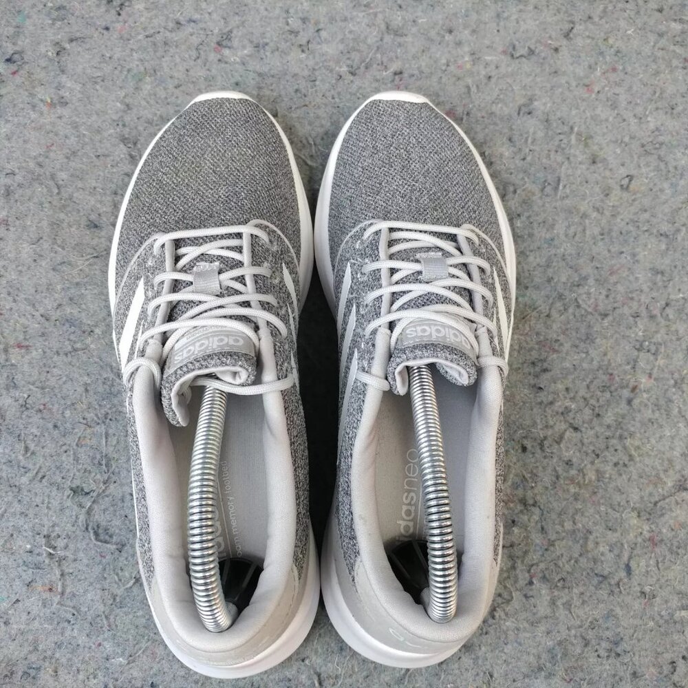 Adidas QT Racer Womens 8 Running Shoes Trainers Low Top Sneakers Cloudfoam Gray - Picture 10 of 13